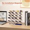 Acrylic Vertical Marker Organizer for 250 Markers with 21 Compartments, Clear Angled Pen & Pencil Holder, Large Desk Stationery & Art Supply Storage for Office & School (13 x 12.5 x 4 Inch)